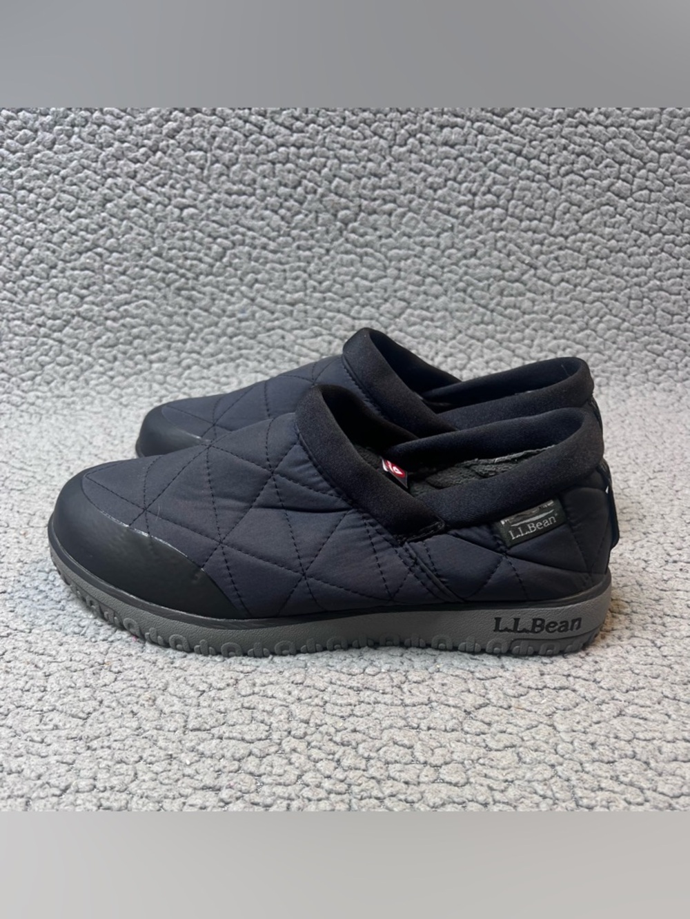 L.L.Bean Womens Ultralight Prima Loft Waterproof Slip On in Black Size 8 Black
